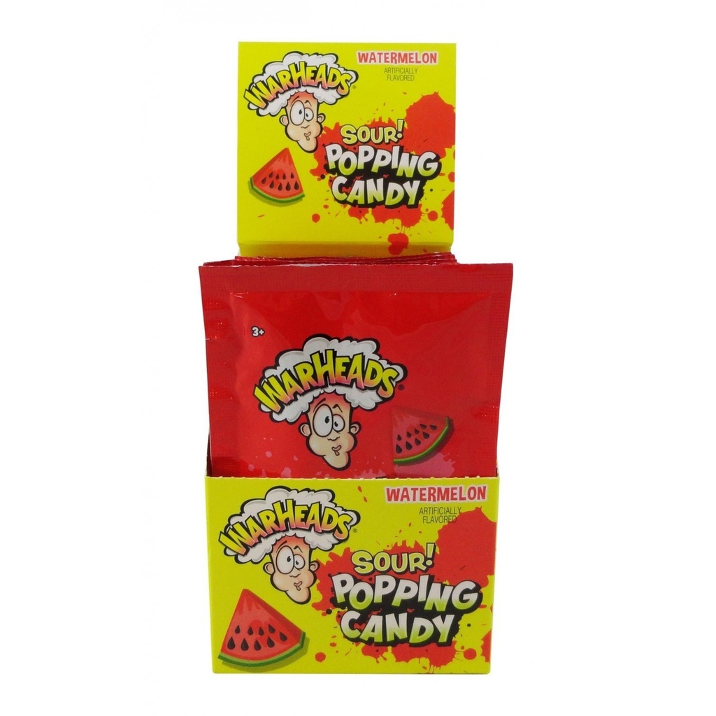 Warheads Popping Candy Sour Watermelon 9g (1x20)