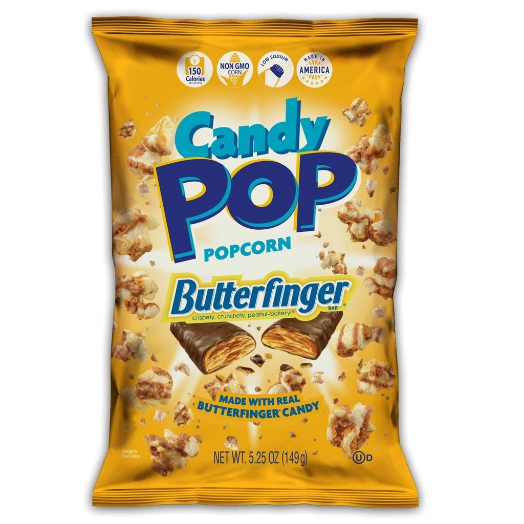 Candy Pop Butterfinger Popcorn 149g (1x12)